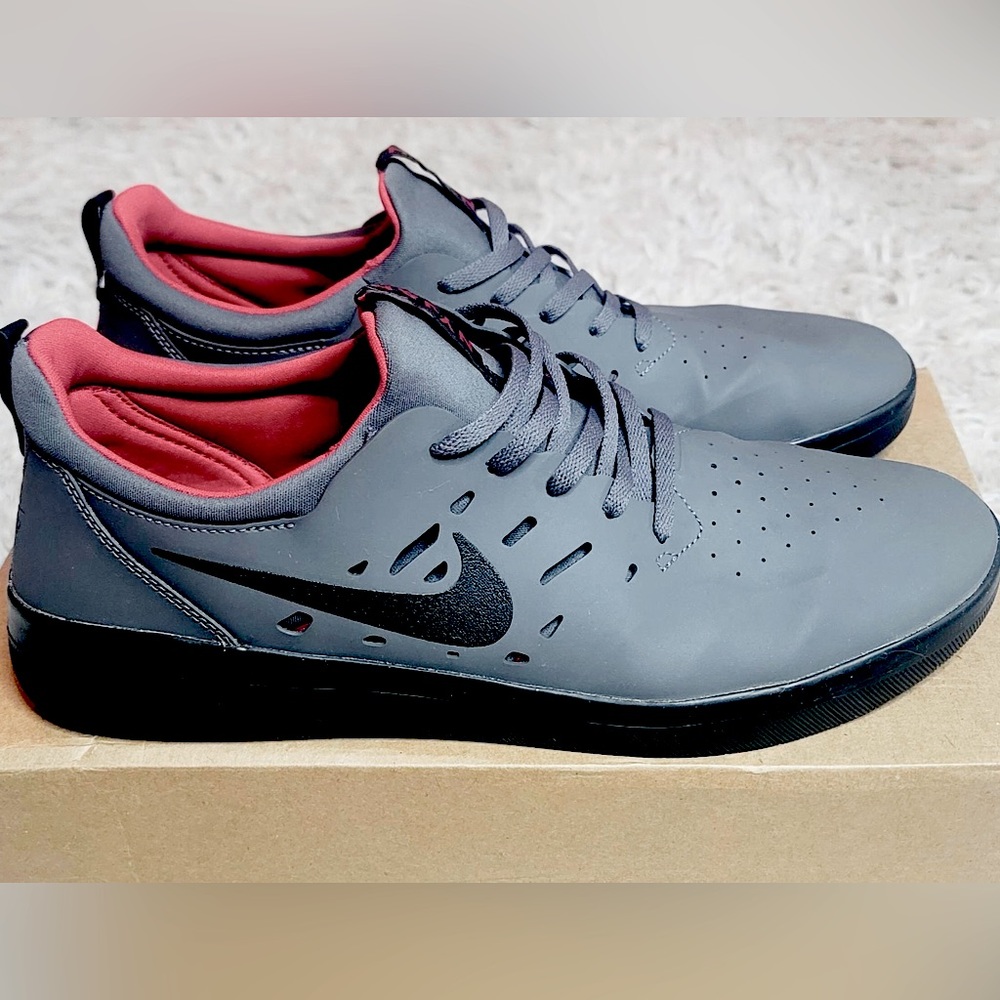 COPY - Nike SB Nyjah 1 Free Dark Grey Gym Red Black Low Dunk Men’s Size 12